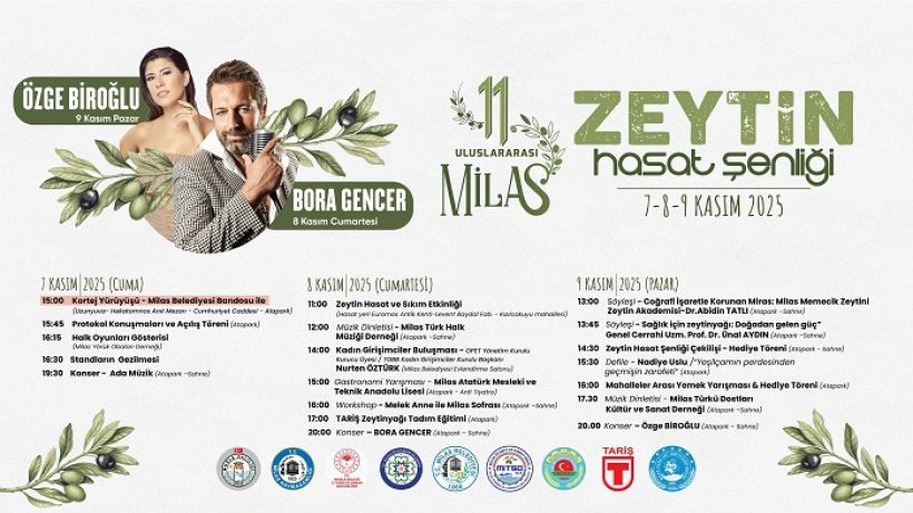 11. Milas Zeytin Hasat Şenliği Başlıyor