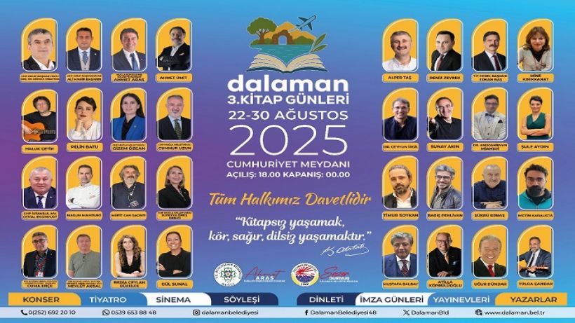 3’ncü Dalaman kitap günleri başlıyor