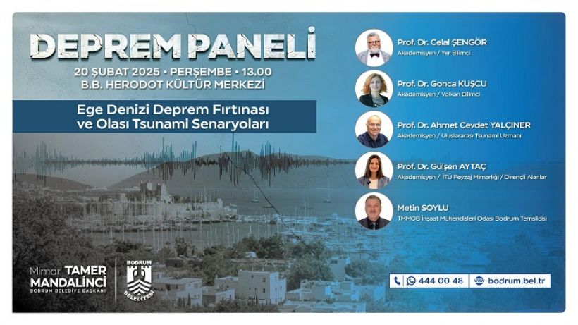 Bodrum’da“Deprem Fırtınası ve Olası Tsunami Senaryoları” Konuşulacak
