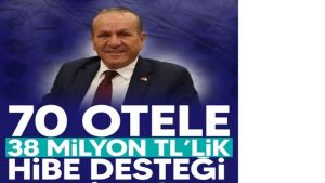 Kıbrıs'ta 70 otele hibe desteği
