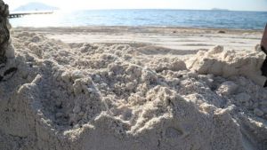 Sahiline beyaz kum döken turizm işletmesine müahale!
