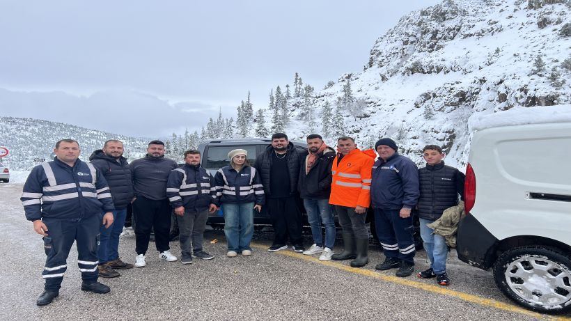 Antalya’nın yüksek kesimlerinde karla mücadele çalışması